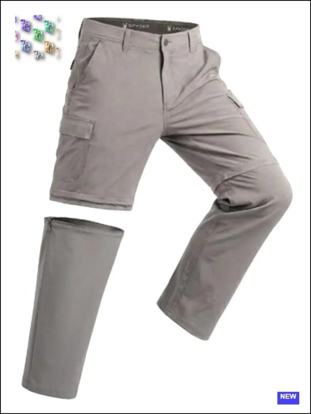 Convertible Zip-Off Cargo Pants Men's Lightweight Stretch Hiking Trousers